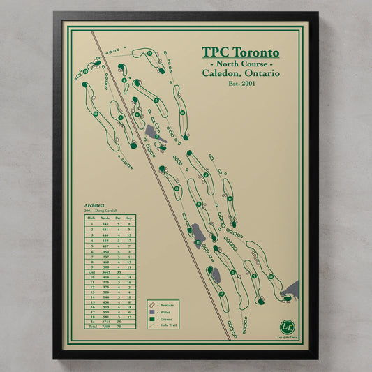 TPC Toronto North Course Map Print designed by Lay of the Links