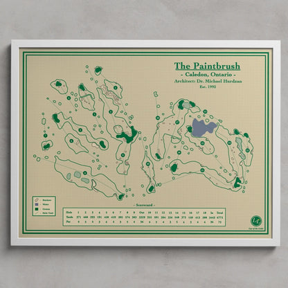 The Paintbrush Golf Course Map Print - Caledon, Ontario