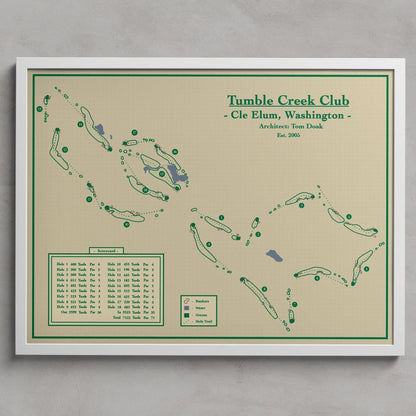Tumble Creek Club - Golf Map Print Art