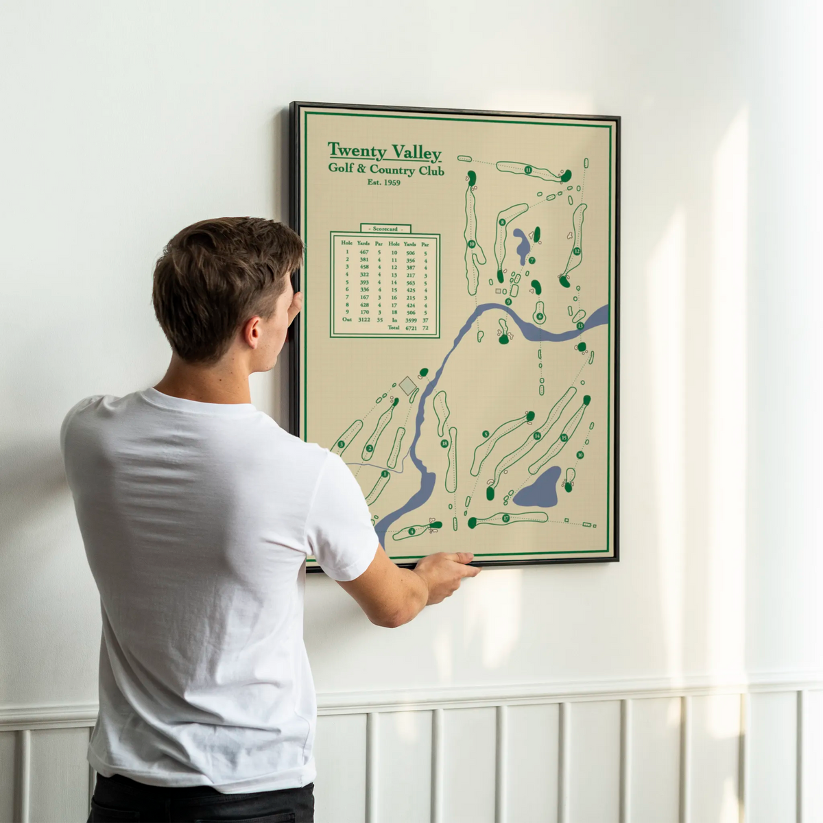 Twenty Valley Golf Club in Vineland Ontario - Course Map Print
