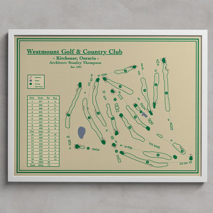 Westmount Golf Club Course Map Blueprint 