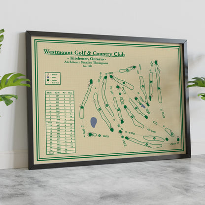 Westmount Golf Club Course Map Print - Ontario