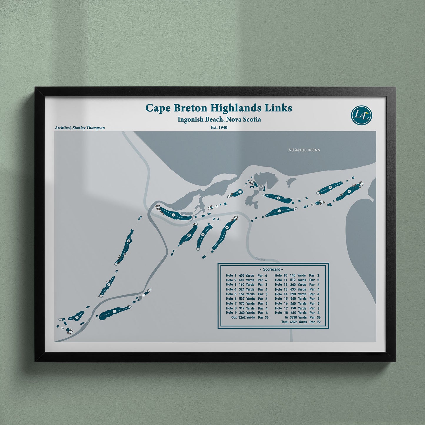 Cape Breton Highlands Links Course Map