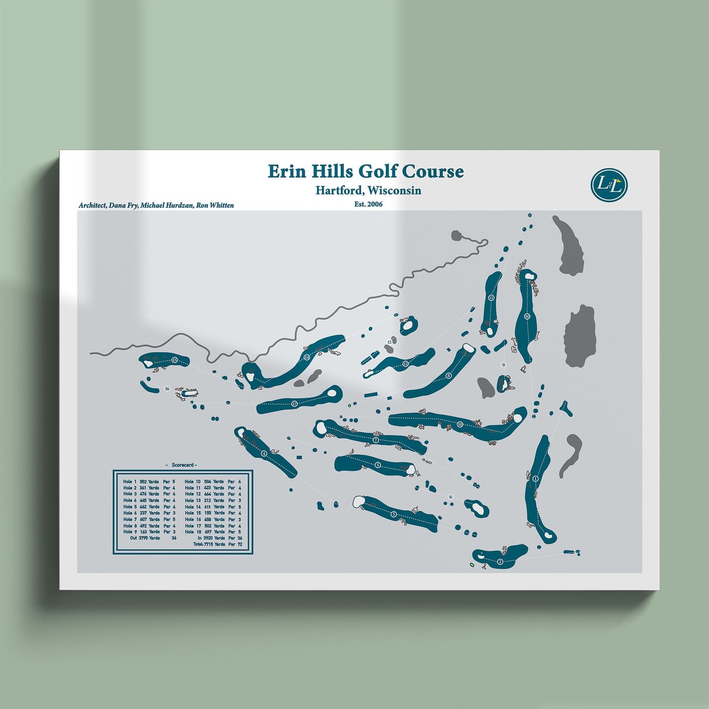 Erin Hills Course Map
