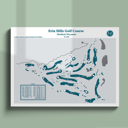 Erin Hills Course Map