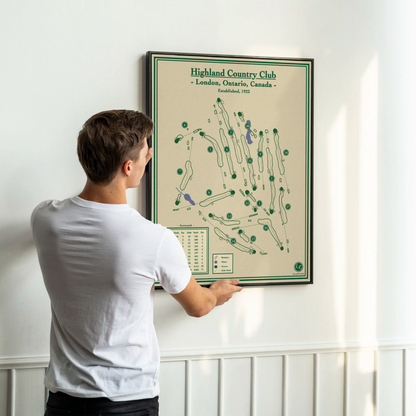 Course Map Blueprint - Highland Country Club in London, Ontario