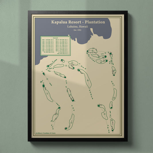 Kapalua Plantation Course Map