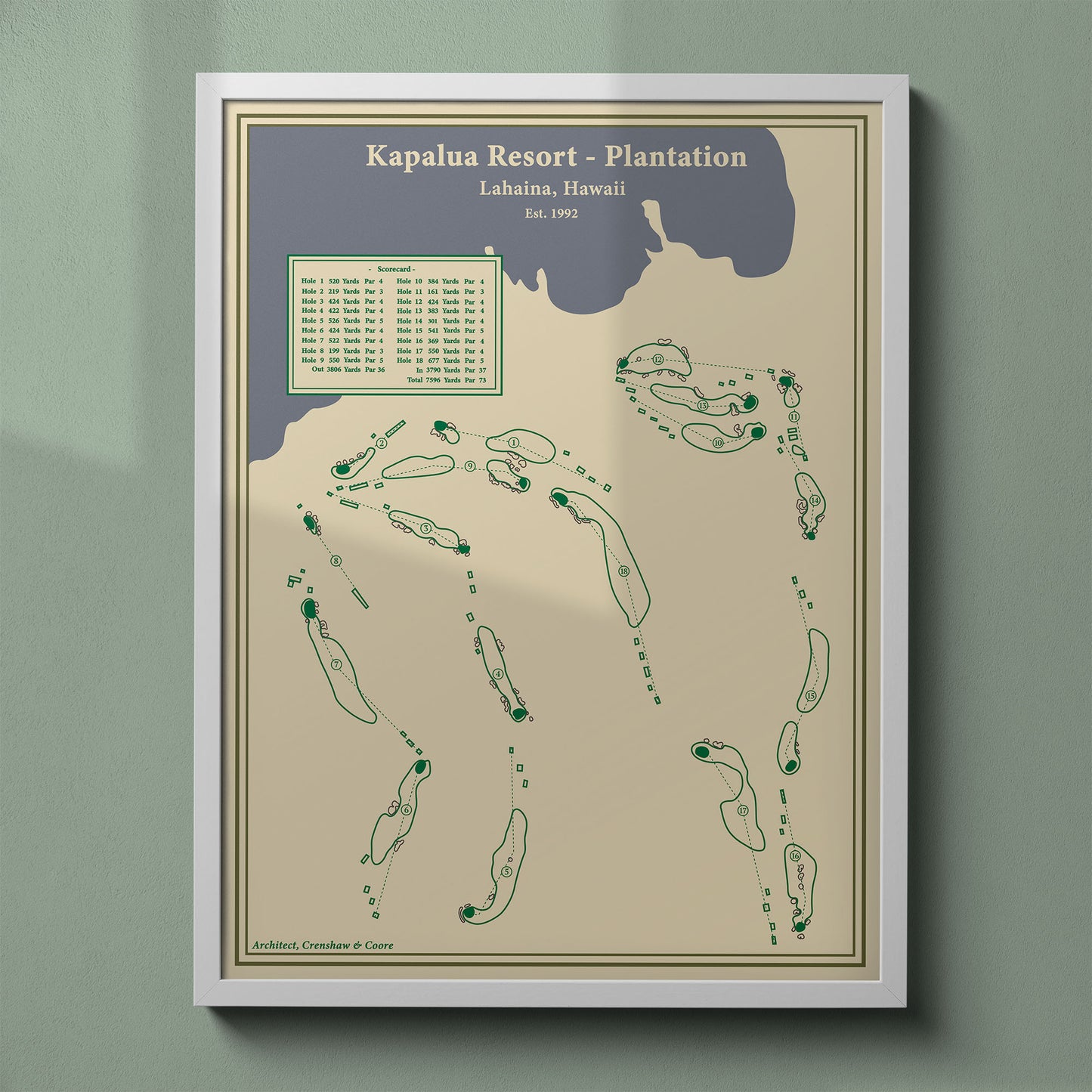 Kapalua Plantation Course Map
