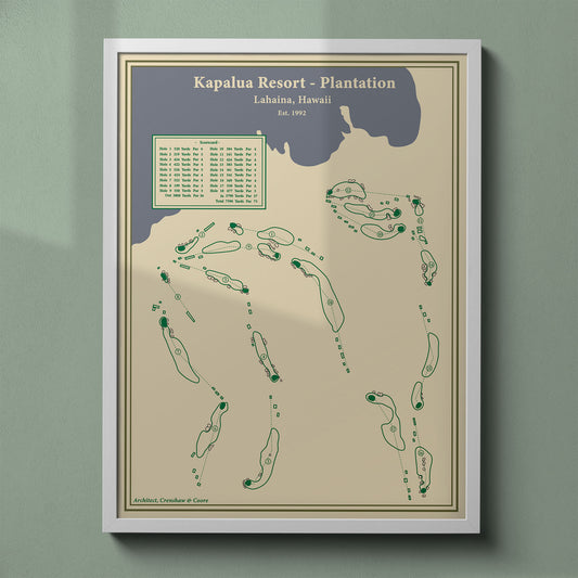 Kapalua Plantation Course Map
