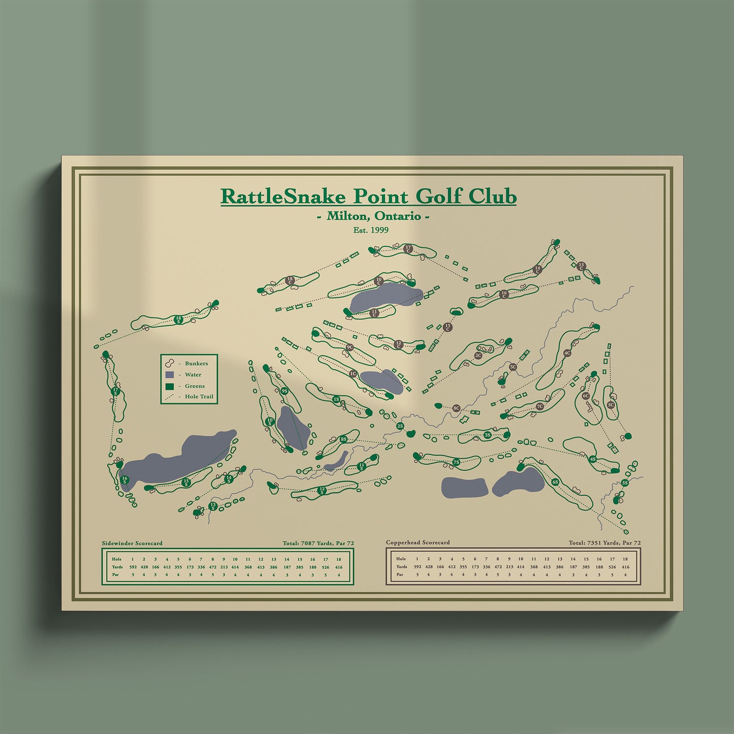 Rattlesnak Point Golf Club course map print