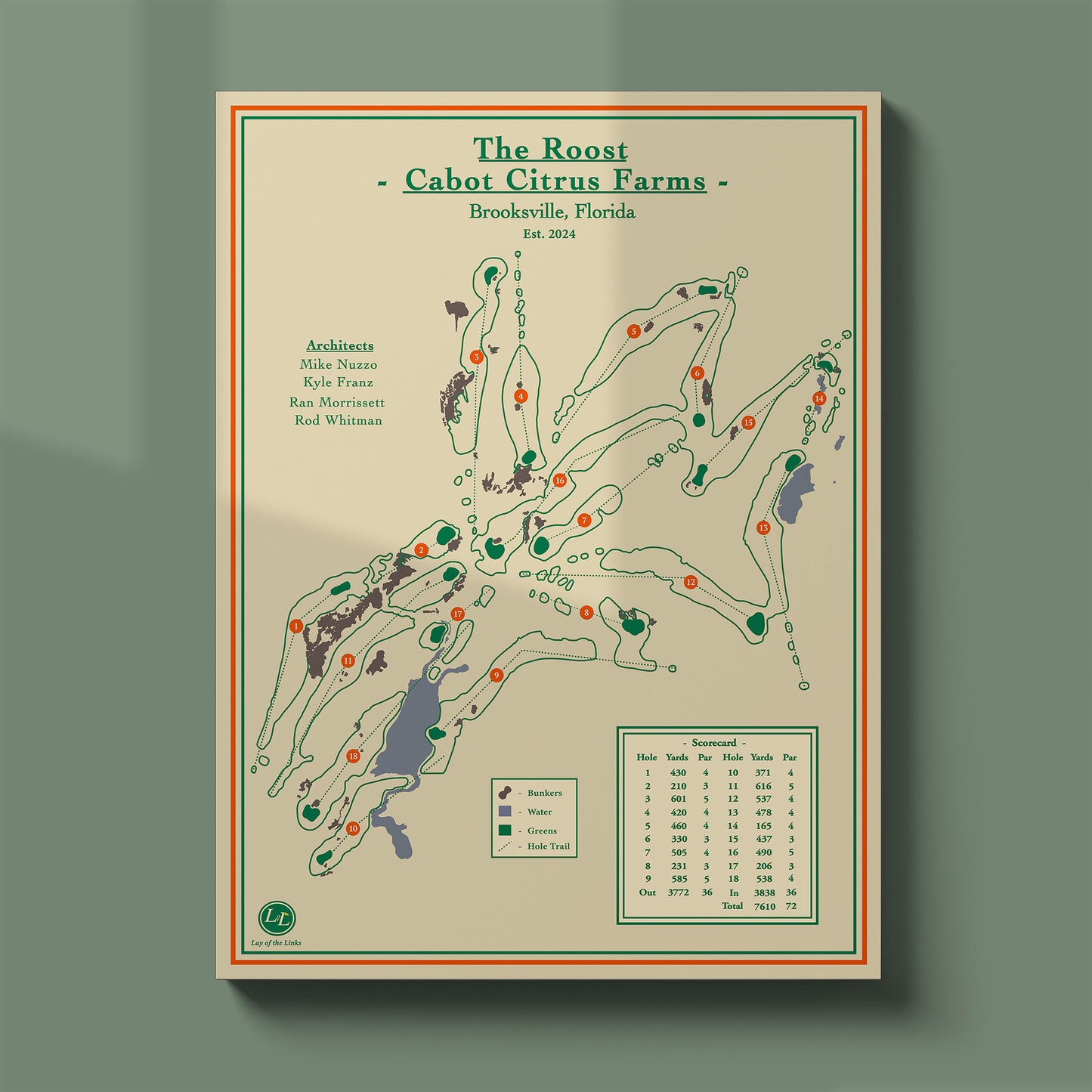 The Roost - Cabot Citrus Farms Course Map