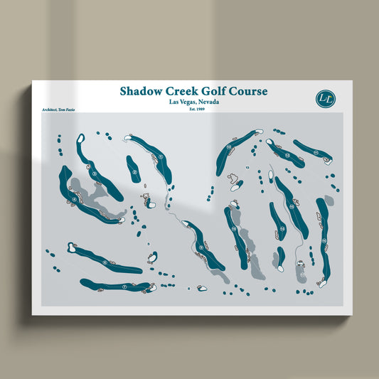 Shadow Creek Golf Course Map Print - Legacy Series - Unframed