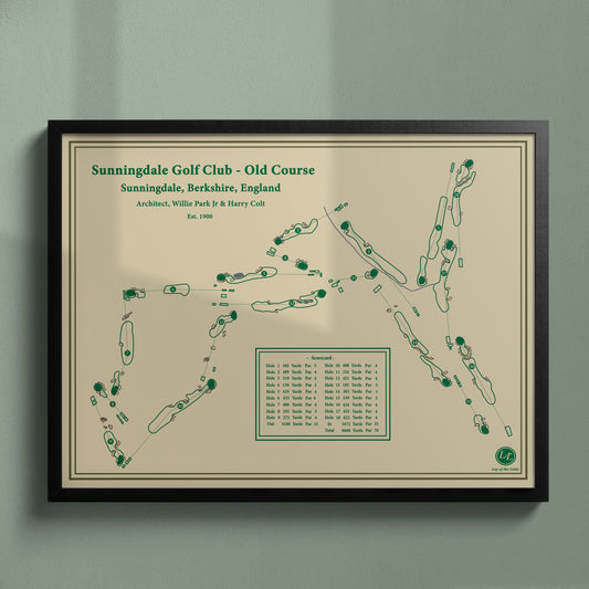 Course map of Sunningdale Golf Club's Old Course