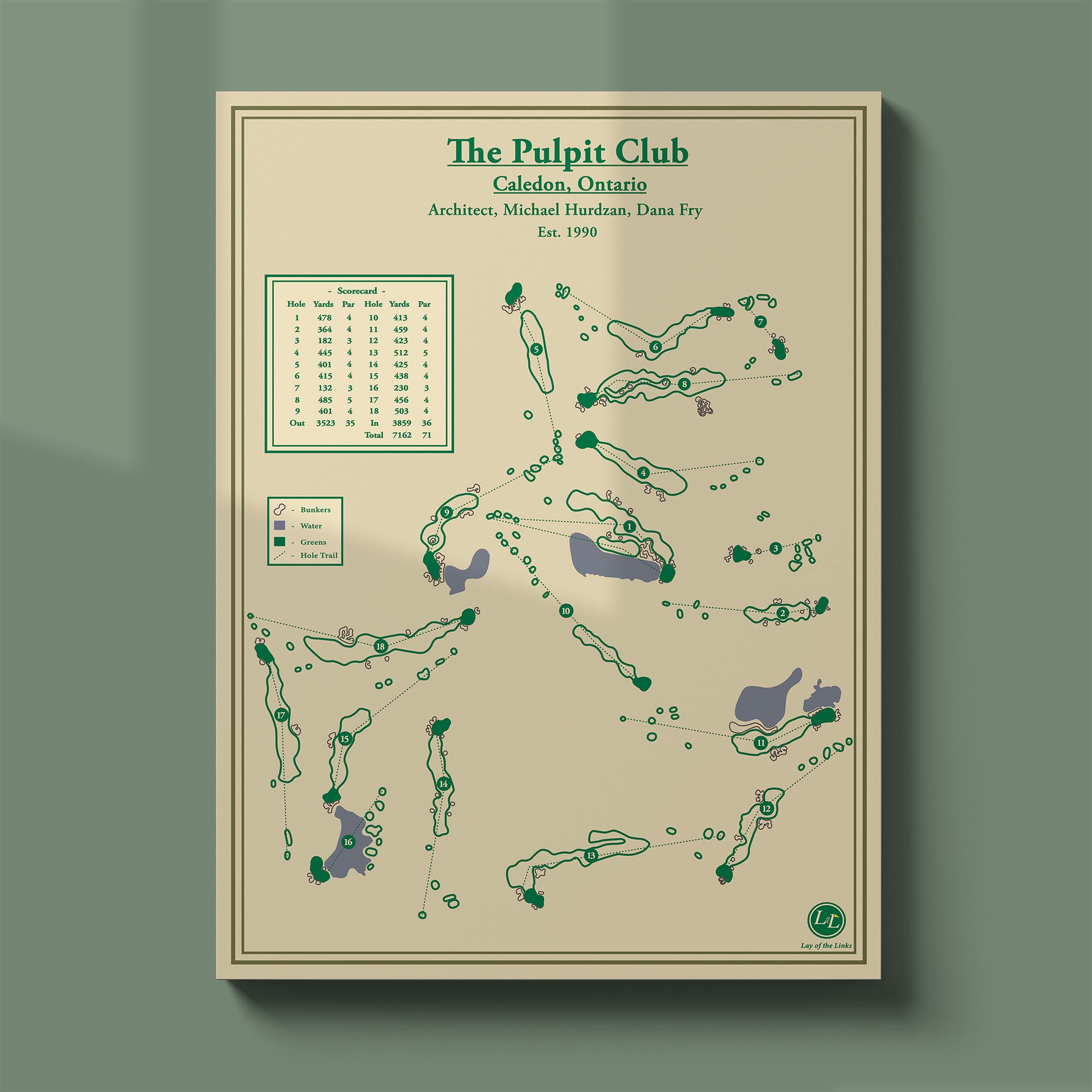 The_pulpit_club_course_map_print_ontario_blueprint_art