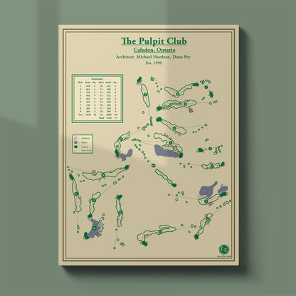 The_pulpit_club_course_map_print_ontario_blueprint_art